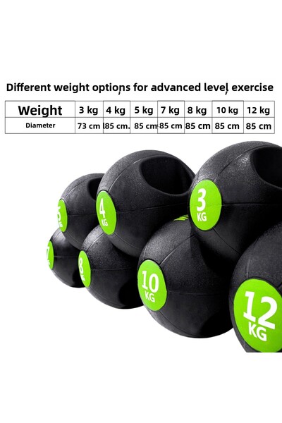 WOQES كرة وزن صحية بمقبض مزدوج