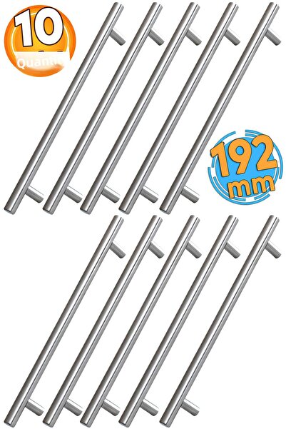 Badem10 Alteta 192 Mm Inox Metal 10 Buc Mobila Bucatarie Sertar Dulap Dulap Capac Mâner Mâner