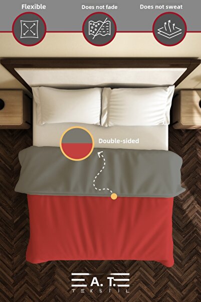 Eve Tekstil Ranforce Double Antiallergic Modern Duvet Cover Double Sided Duvet Cover 200X220 cm