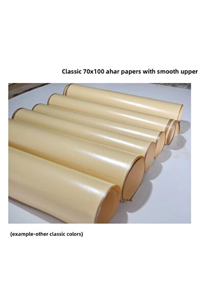 Sanathobi Italian Moire Cream Aharli Paper - 70X100 No:32 (Chrift-Caligraphy-Caligraphy-Miniature)