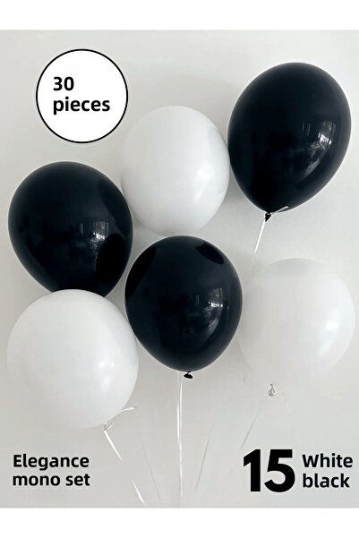 Mielibon مجموعة بالونات مونو إليجانس |   بالون باستيل أسود وأبيض