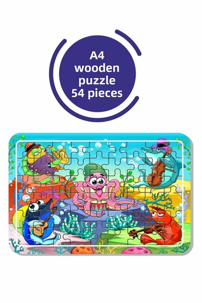 LİPYOS حفلة موسيقية من Sea Creatures A4 أحجية مكونة من 54 قطعة، لعبة، منشار قطع