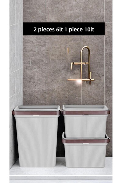 Bayev Set 3 piese cu manere Shell - 2 bucăți de 6 litri, 1 cutie organizatoar...