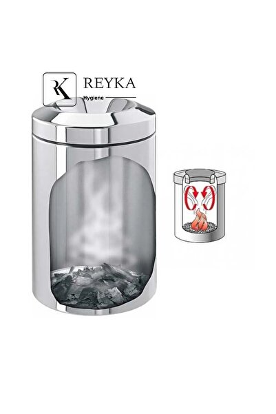 REYKA HİJYEN Trash Can Flame Proof 7 Lt Hoop Stainless Steel