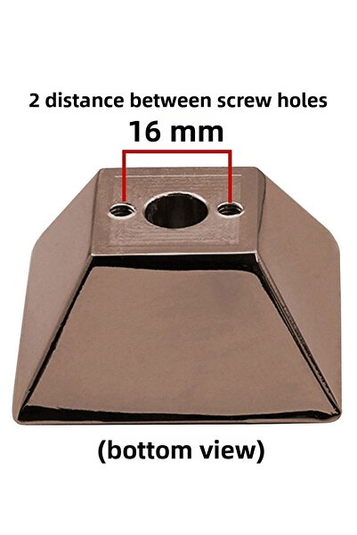 Badem10 Button Furniture Kitchen Drawer Cabinet Cabinet Lid Cover Handle Handle Metal Handles Copper Chrome 16 mm