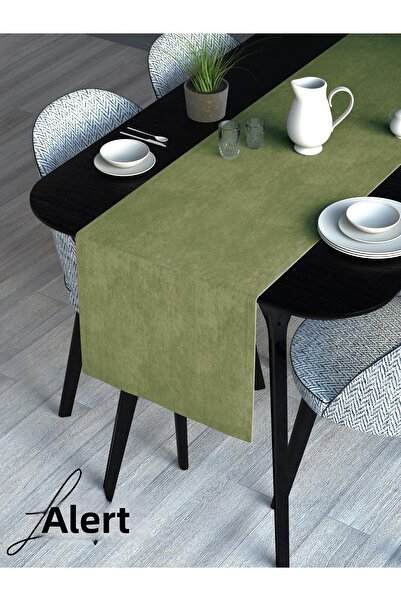 Lalezar Velvet Effect Nile Green Aura Series Runner 40 X 140