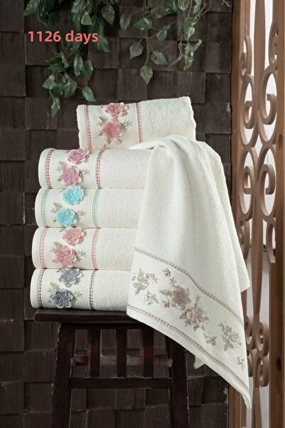 Fiesta 30x50 سم 3D مطرزة 100% تجعيد تشكيلة 6 قطع مناشف المطبخ