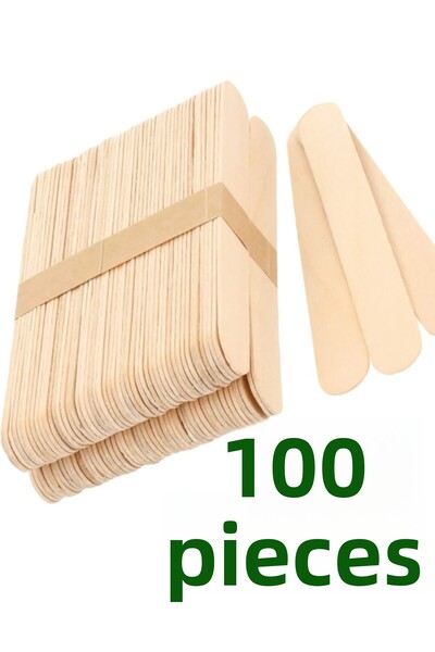 Mçb Group 100 قطعة كبيرة من أعواد اللسان العريضة - عصا الشمع للآيس كريم والضغط