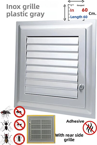 NUBLADO Grilă de ventilație Baie WC Grilă de toaletă Jaluzele din plastic Gri...