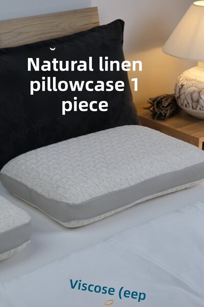 visco Μαξιλαροθήκη Fiore Φυσική Λινό Μαξιλαροθήκη (Ανταλλακτική Μαξιλαροθήκη)
