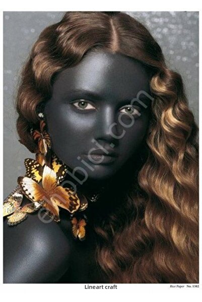 ehobici Lineart Brass Decopage Paper Model - 1382