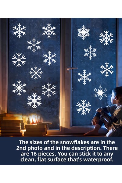 hdsticker Set de autocolante tematice fulgi de zăpadă de Anul Nou de Anul Nou...