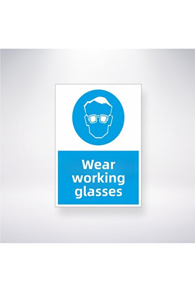 Reysa Tasarım قم بارتداء نظارات العمل مقاس 21 × 28 سم ملصق سلامة العمل
