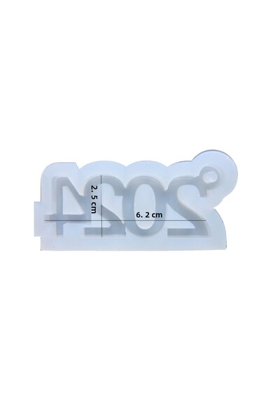 Getshopmini Epoxy New Year Keychain 2024 Silicone Mold Em274