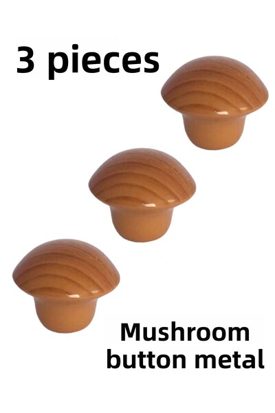 GLASWEN 3 bucăți mâner din lemn de fag cu buton pentru mobilă, sertar, ușă du...