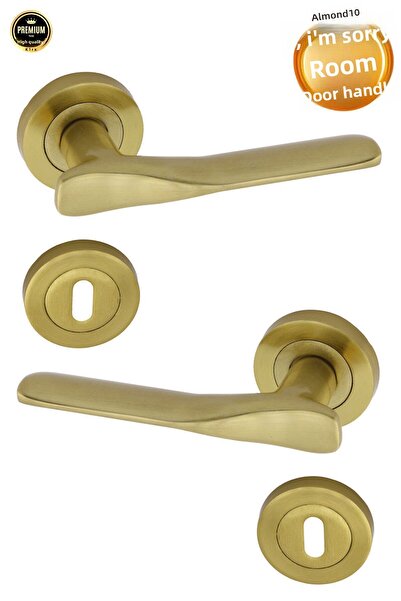 Badem10 (مجموعة واحدة) مقبض باب الغرفة من التيتانيوم الملكي الذهبي مقبض فولاذ...