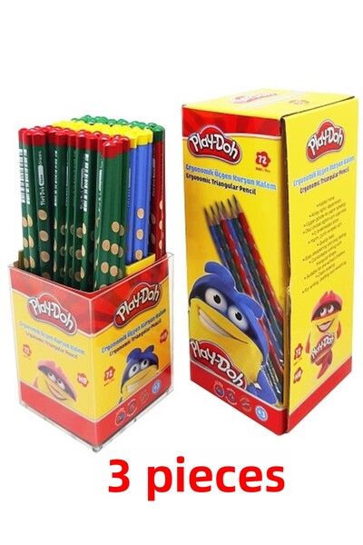 SEYFİKİRTASİYE قلم رصاص جامبو مثلث - مموج، 3 قطع