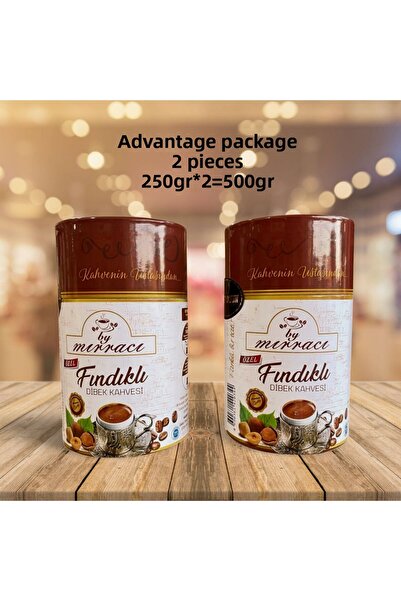 BY MIRRACI قهوة ديبك بالمكسرات 250 جرام 2 لتر إجمالي 500 جرام الطعم الأصلي هد...