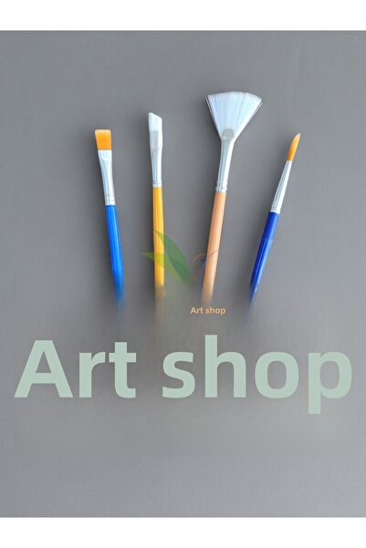 Artshop مجموعة متعددة من 4 فرش رسم فنية أكريليك، زيت، مائي، طلاء غواش، قماش، ...