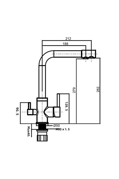 Creavit Bt.dw8700 Kitchen Luminaire with Drinking Water Outlet
