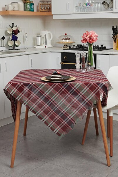 Vagonik قماش أدوات المائدة متعدد الأغراض ومفرش النزهة ومفرش المائدة منقوش بنقشة القماش القطني مقاس 140 × 140 سم