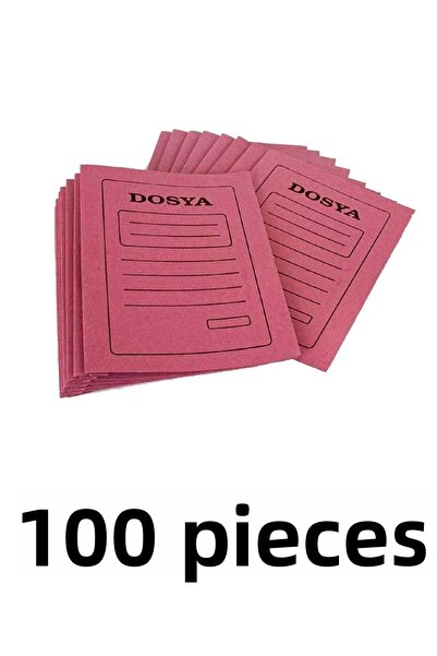 Alemdar 100 Pieces Pink File Full Cover Cardboard File Pink