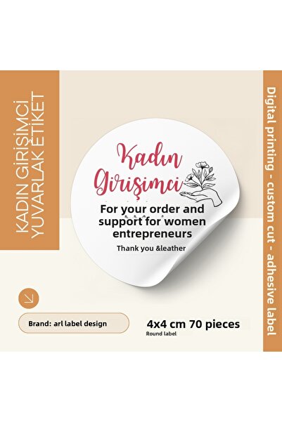 arl etiket tasarım dijital baskı merkezi Etichetă de sprijin pentru femei pen...