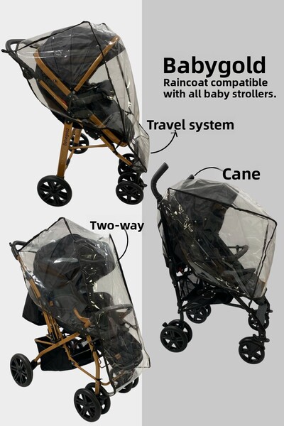 BEBEGOLD معطف واق من المطر لعربة الأطفال مقاس Xl مخصص
