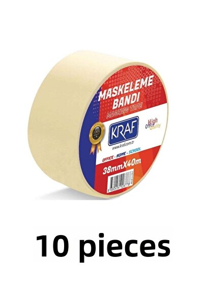 KRAF 10 Τεμάχια Ταινία Μασκαρίσματος 38 Μm X 40 Μέτρα Χαρτοταινία