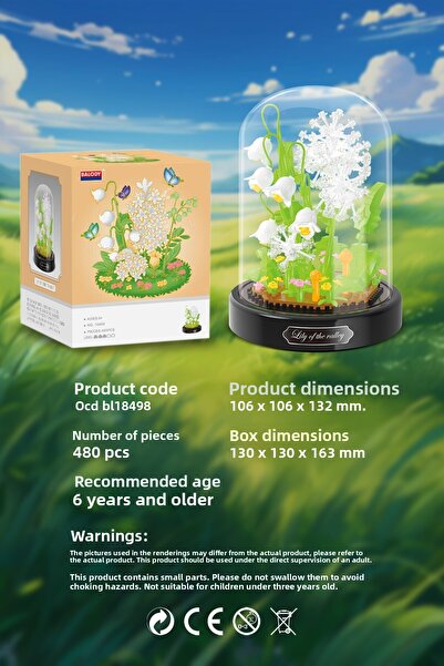 balody سلسلة الزهور الجرسية – الزنبق الأبيض (BL18498) – مجموعة ألعاب بناء صغيرة