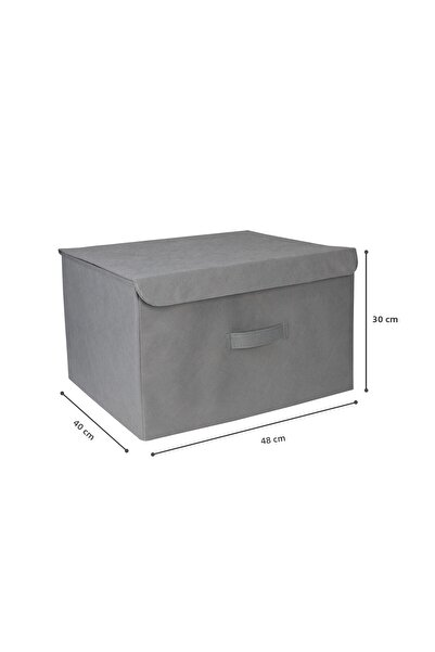 REKHOME Gray Covered In-Cabinet Laundry Toy Organizer Folding Storage Box Storage Bag 48x40x30