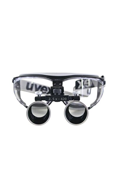barishan medikal Hiper Lupa St345 Doctor Glasses Uvex Black Grey Frame 2-5X Metal Frame Loupe