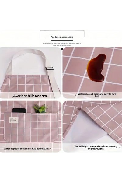 BABUN Sanrio Hello Kitty Waterproof Painting Kitchen Food Making Dishwashing Apron with Towel Pocket