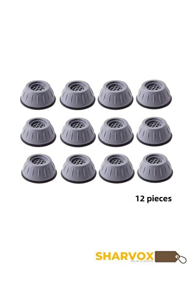 Sharvox 12 Pieces Riser Anti-Vibration Noise Washing Machine Dishwasher Refrigerator White Goods Stand
