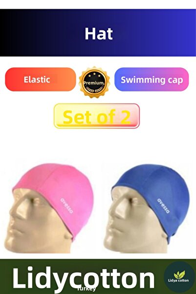 Lidyacottone Cască de înot elastică premium, impermeabilă, din silicon, pentr...