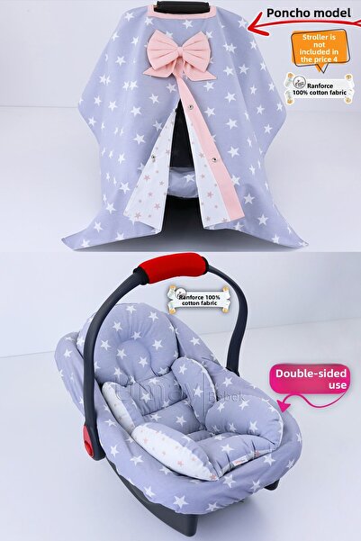 Umaybebek 3 Piece - Stroller Cover, Stroller Cushion with Waist Support, Stro...