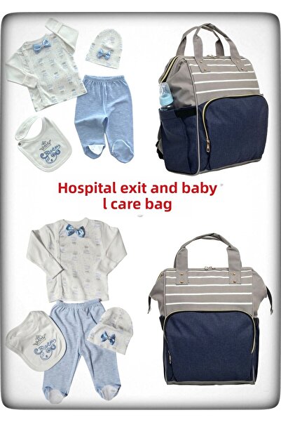 Derin Bebek Giyim طقم حقيبة ظهر للعناية بالطفل مكون من قطعتين مصنوع من القطن ...