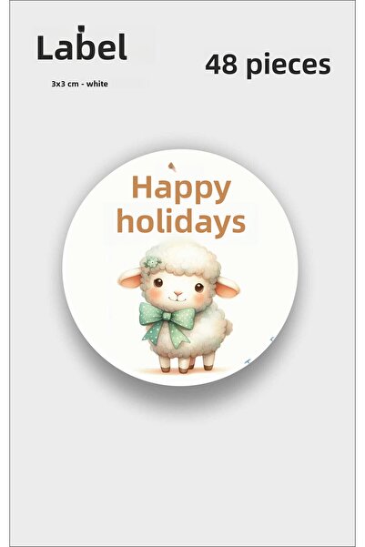 ZY TASARIM Etichetă Zy pentru sărbătoare bună, tematică Eid al-Adha, 3 cm, 48...