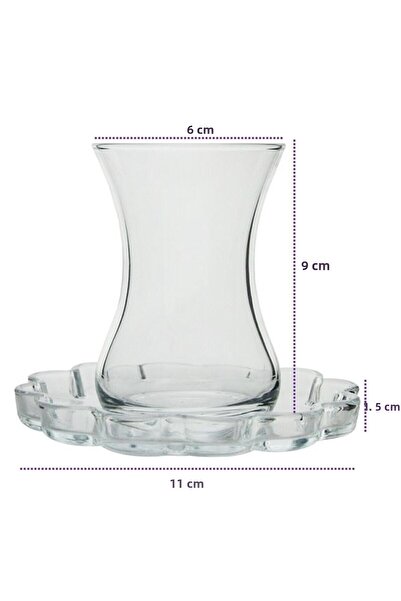 Paşabahçe 12 Piece Melis Tea Set 96293