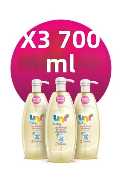 Uni Baby شامبو 700 مل 3 عبوات