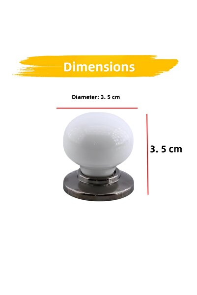 Badem10 Tere Porcelain Smoked White Button Έπιπλα Κουζίνας Συρτάρι Ντουλάπα Ντουλάπα Λαβή Λαβή