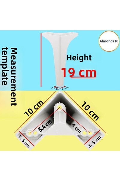 Badem10 4 Bucăți Picioare Albe Perle Mobilier de Lux Canapea - 19 Cm Consolă Picioare Fotoliu