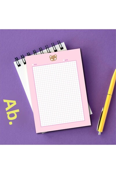 Pine Note مفكرة متقلب منقوشة على شكل دمية دب/مفكرة/مخطط/قائمة المهام/دفتر ملا...