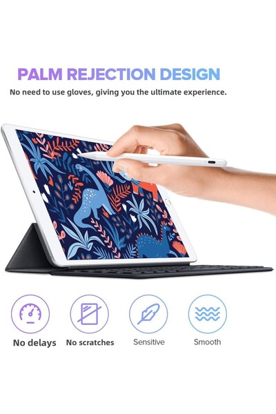 Fuchsia Apple iPad Compatible - Touch Writing Drawing Pen with Palm Rejection