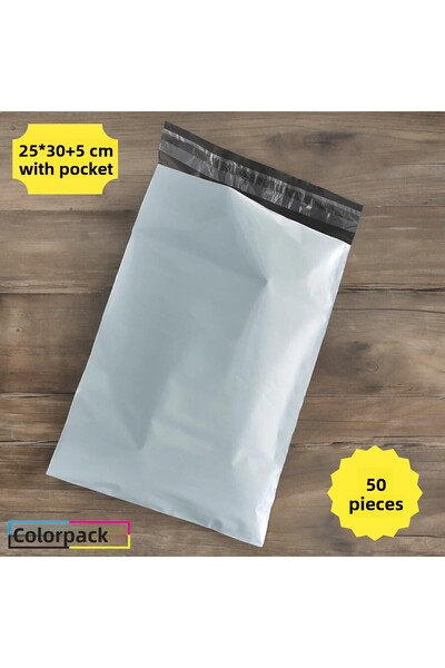 COLORPAK كيس شحن (25x30+5 سم) مع جيوب (50 قطعة)