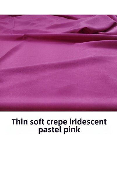 Kumaş Parça Thin Crepe in Pink Color (Width 140 cm X Length 300 cm)
