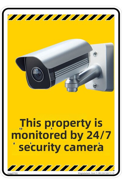 isgtabelam 25x35 سم/مركب/يتم مراقبة هذا المنزل بواسطة كاميرا أمنية تعمل على م...