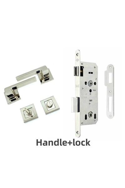 ARON لوكس أنكا مربع شارة النيكل الساتان (نوع الحمام-WC) نظام قفل مقبض الباب م...