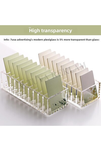 TUVA REKLAM Transparent Plexi Modern Card Wallet Makeup Jewelry Earring Organizer Organizer Table Salon Bed