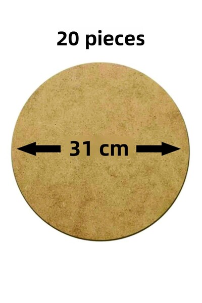 şamaksesuar 3 مم خام MDF 20 قطعة لوح شاحن - 31 سم دائري تحت الخدمة
